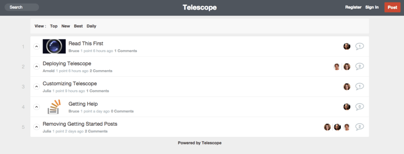 Default Telescope App